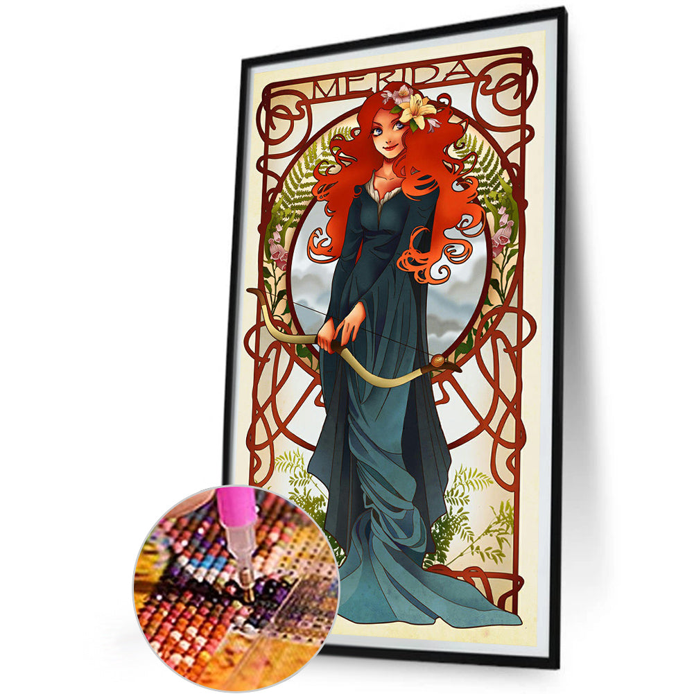 Princess Merida 30*50cm(canvas) full round drill diamond painting