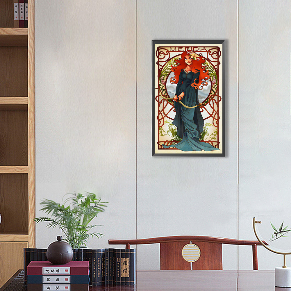 Princess Merida 30*50cm(canvas) full round drill diamond painting