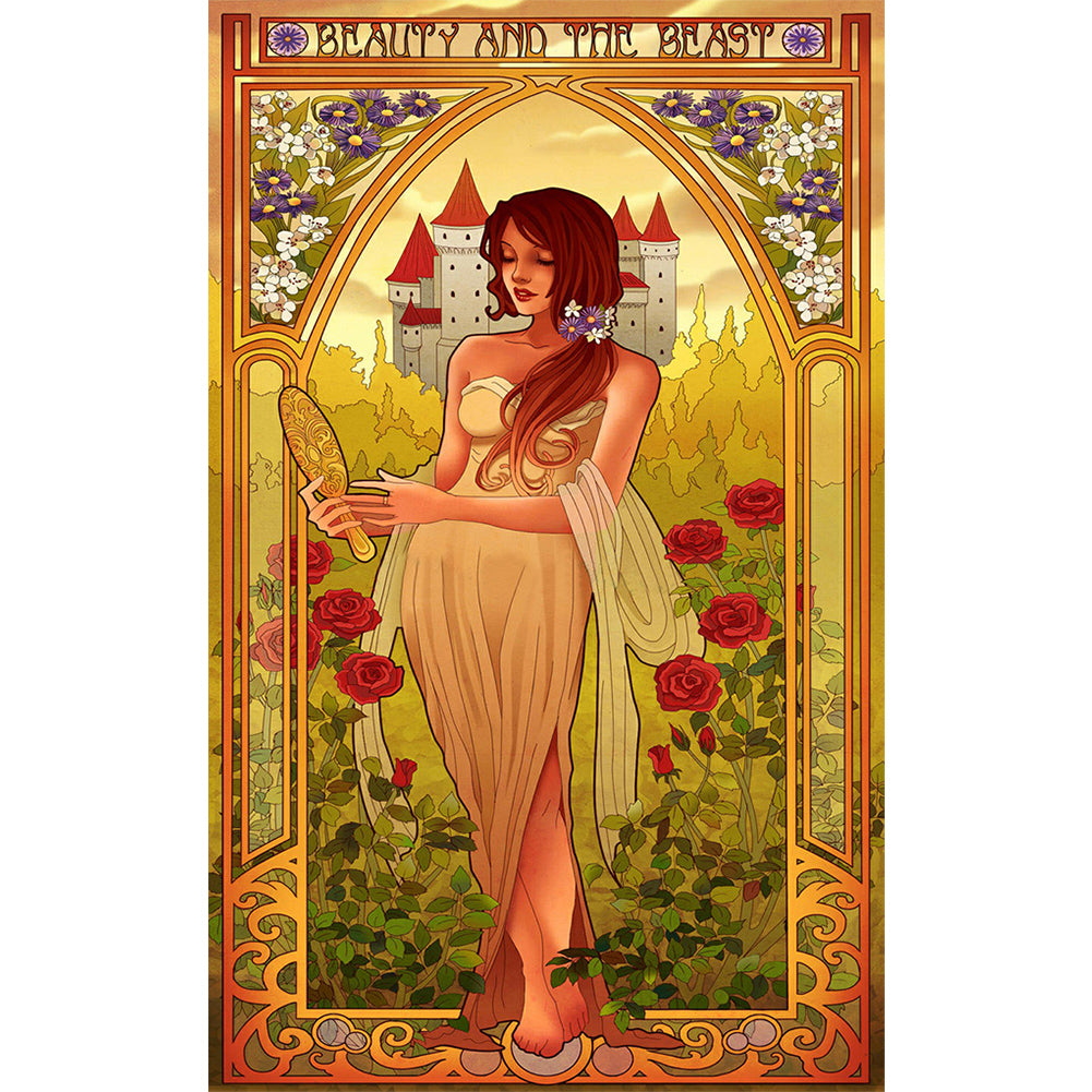 Princess Belle - Full Round Drill Diamond Painting 30*50CM