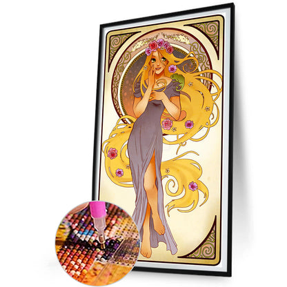 Long Hair Princess - Full Round Drill Diamond Painting 30*50CM