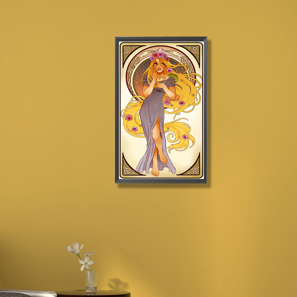 Long Hair Princess - Full Round Drill Diamond Painting 30*50CM