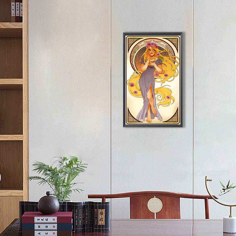 Long Hair Princess - Full Round Drill Diamond Painting 30*50CM