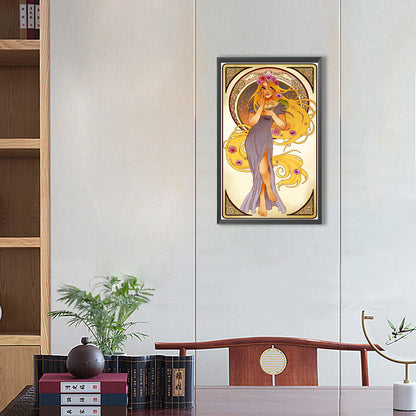 Long Hair Princess - Full Round Drill Diamond Painting 30*50CM