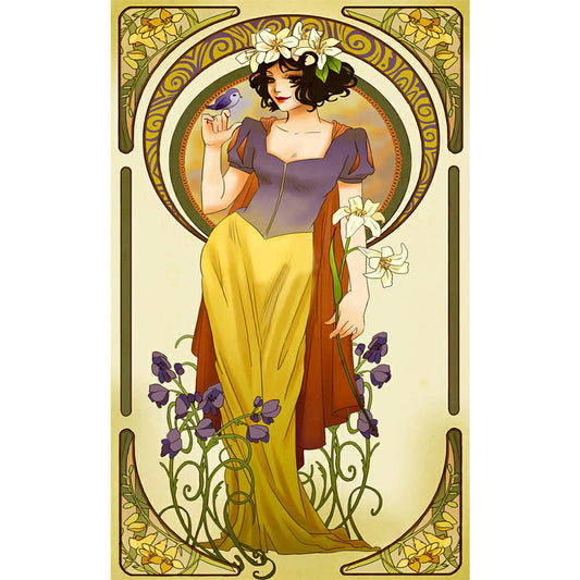 Snow White 30*50cm(canvas) full round drill diamond painting