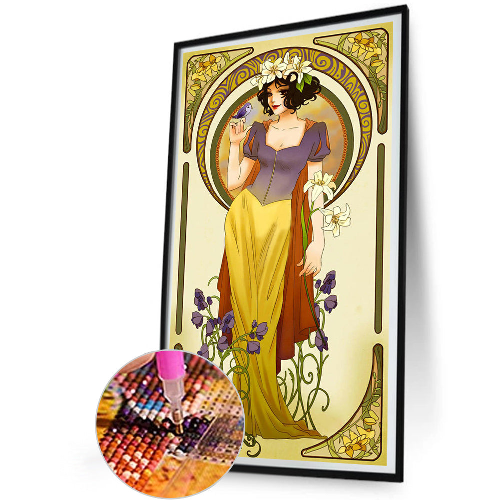 Snow White 30*50cm(canvas) full round drill diamond painting