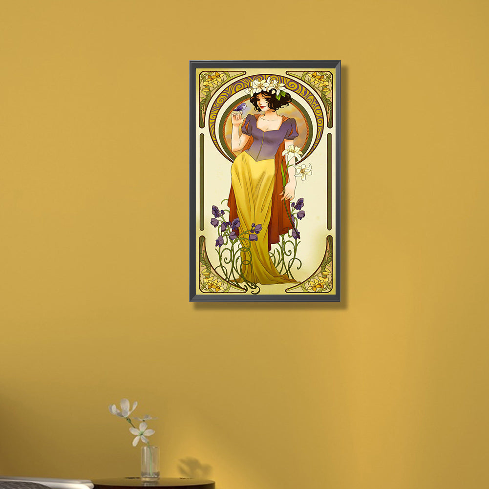 Snow White 30*50cm(canvas) full round drill diamond painting