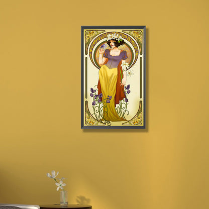 Snow White 30*50cm(canvas) full round drill diamond painting