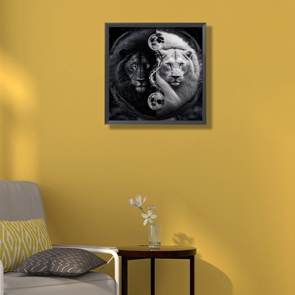 Lion Yin Yang Diagram - Full Square Drill Diamond Painting 35*35CM