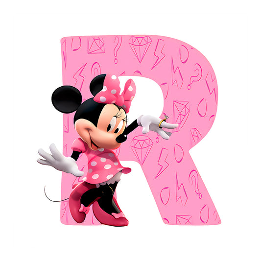 Minnie Letter R - Full Round Drill Diamond Painting 30*30CM