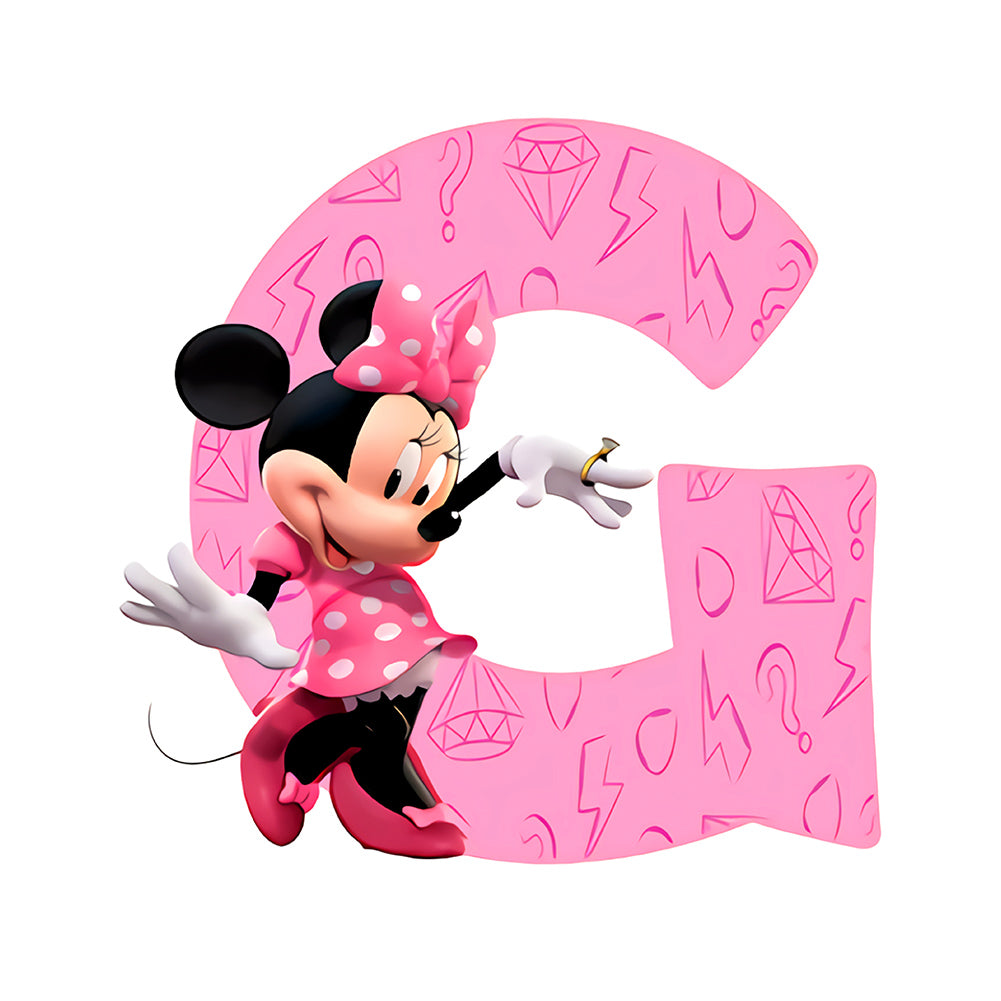 Minnie Letter G - Full Round Drill Diamond Painting 30*30CM
