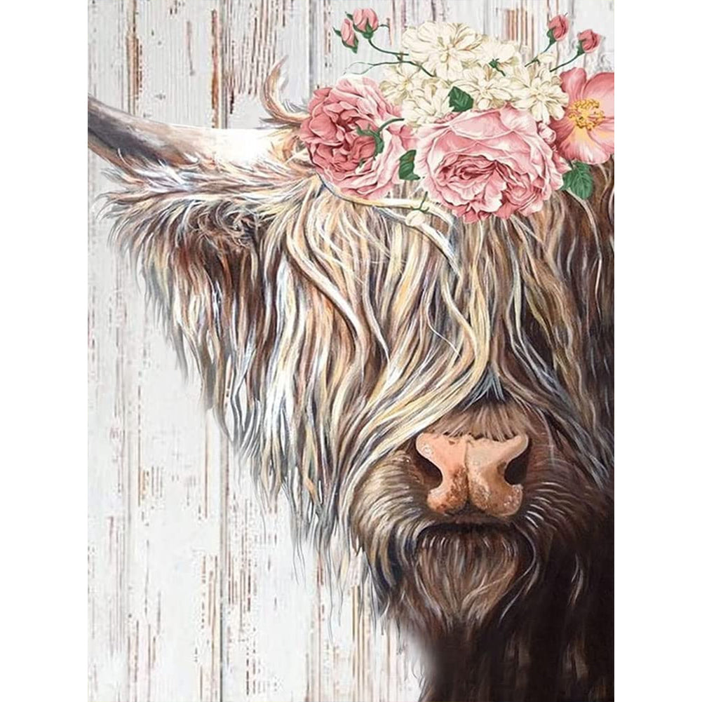 Highland Yak - Full Round Drill Diamond Painting 30*40CM
