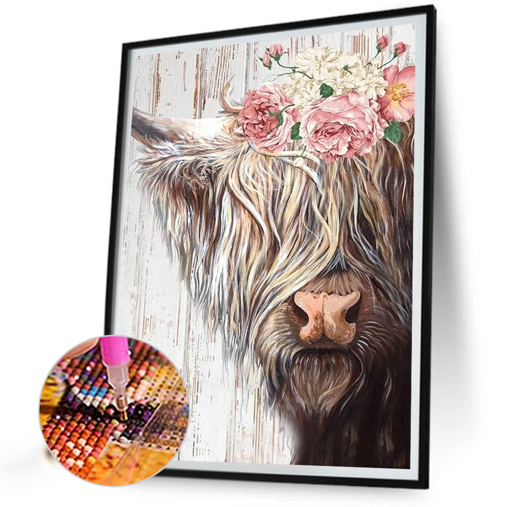 Highland Yak - Full Round Drill Diamond Painting 30*40CM