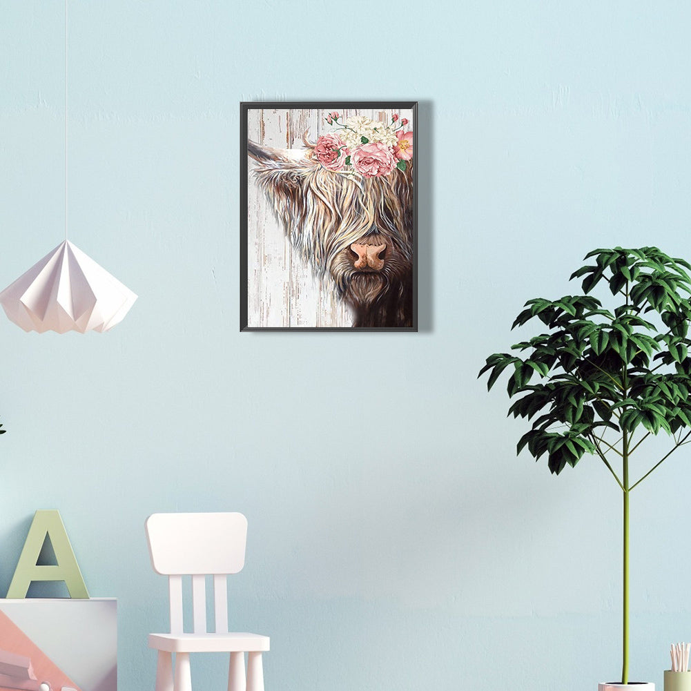 Highland Yak - Full Round Drill Diamond Painting 30*40CM