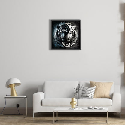 Tiger Yin Yang Diagram - Full Round Drill Diamond Painting 35*35CM