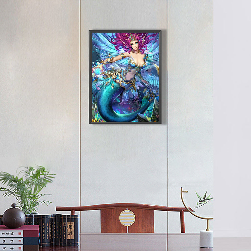 Mermaid - Full Round Drill Diamond Painting 30*40CM