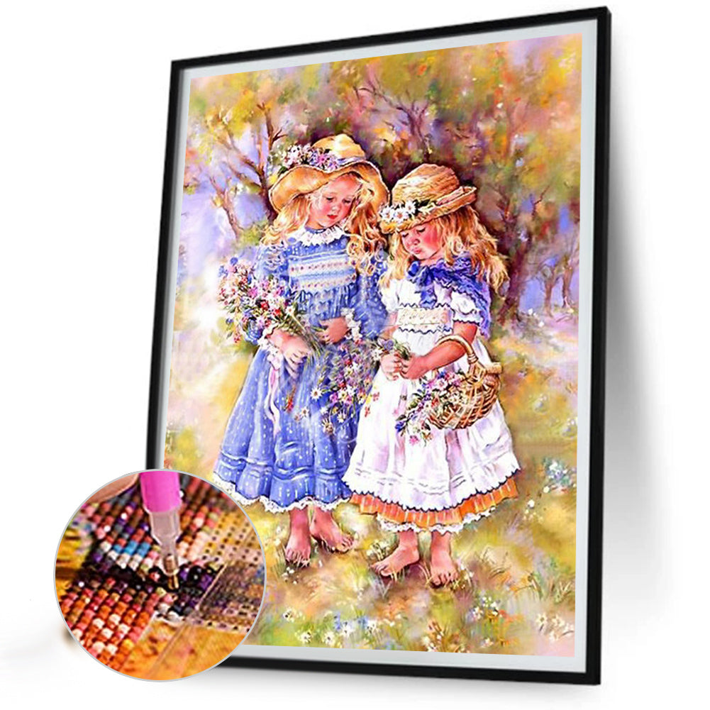 Spring Girl - Full Round Drill Diamond Painting 30*40CM