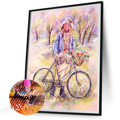 Spring Girl - Full Round Drill Diamond Painting 30*40CM