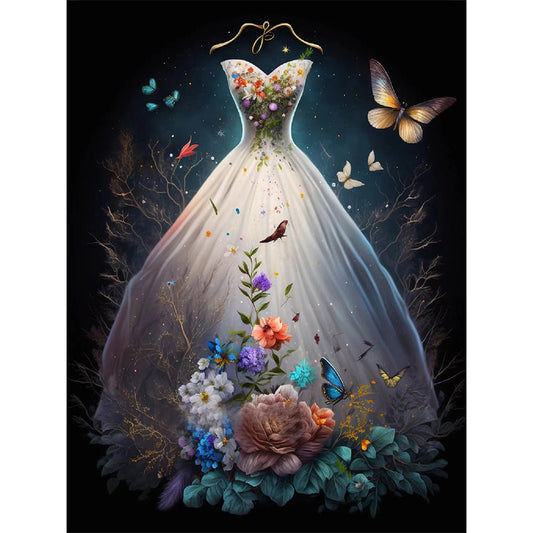 Dream Wedding Dress - Full Round Drill Diamond Painting 30*40CM