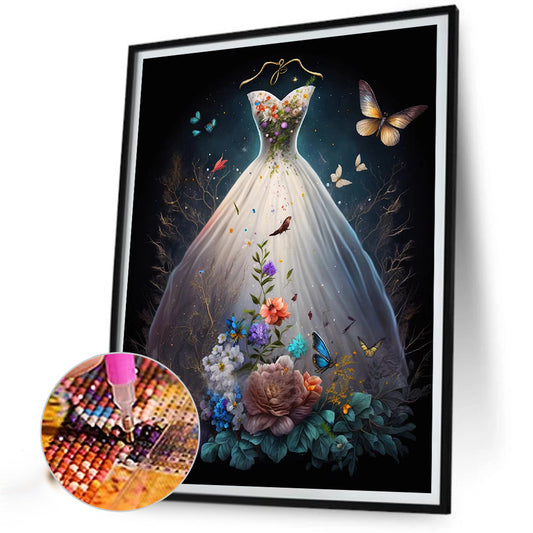 Dream Wedding Dress - Full Round Drill Diamond Painting 30*40CM