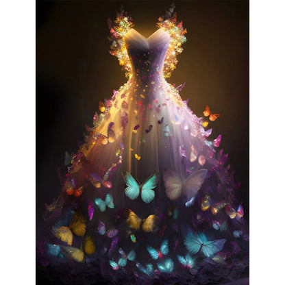 Dream Wedding Dress - Full Round Drill Diamond Painting 30*40CM