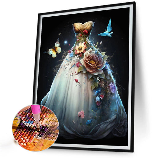 Dream Wedding Dress - Full Round Drill Diamond Painting 30*40CM