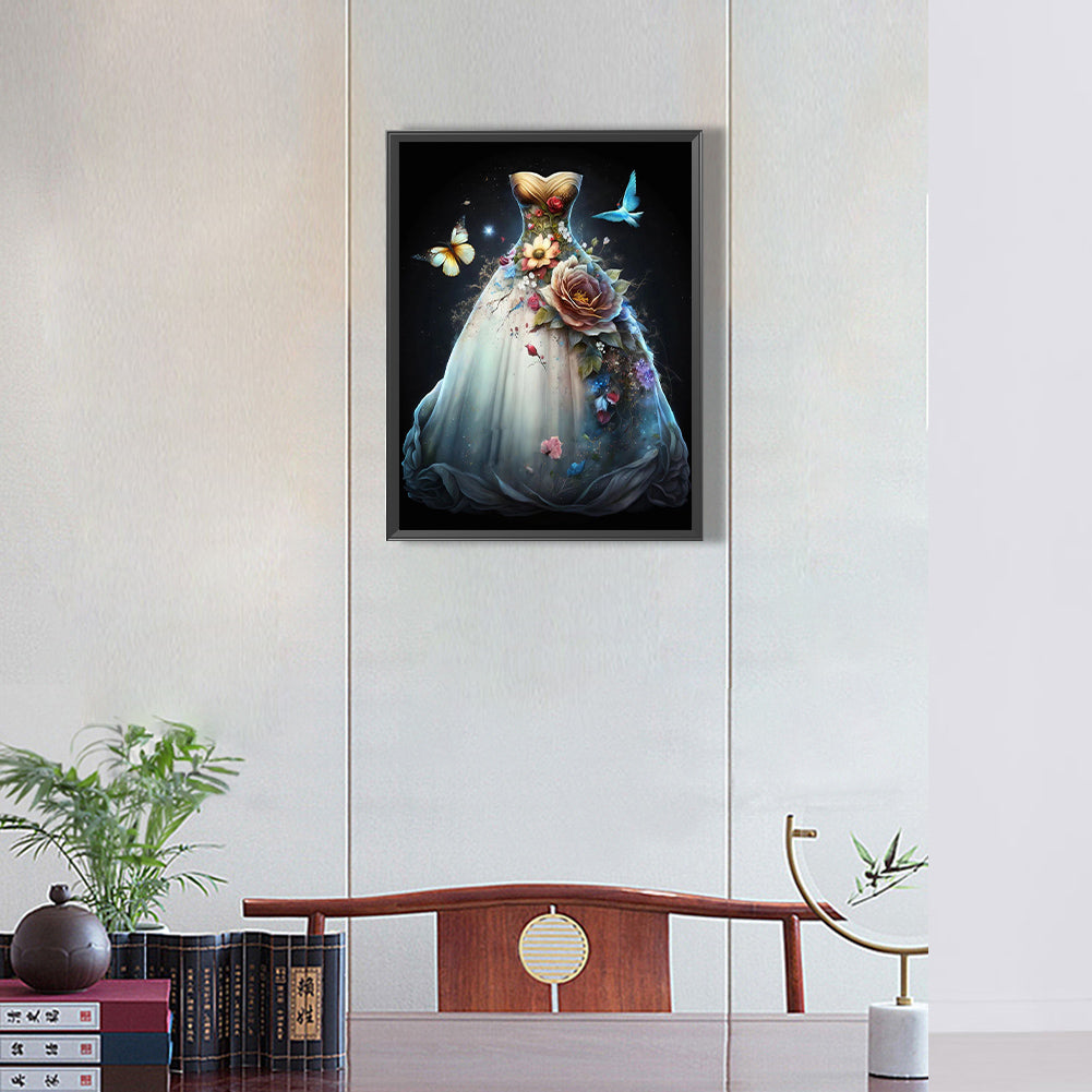 Dream Wedding Dress - Full Round Drill Diamond Painting 30*40CM