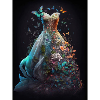 Dream Wedding Dress - Full Round Drill Diamond Painting 30*40CM