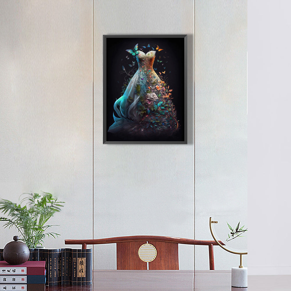 Dream Wedding Dress - Full Round Drill Diamond Painting 30*40CM