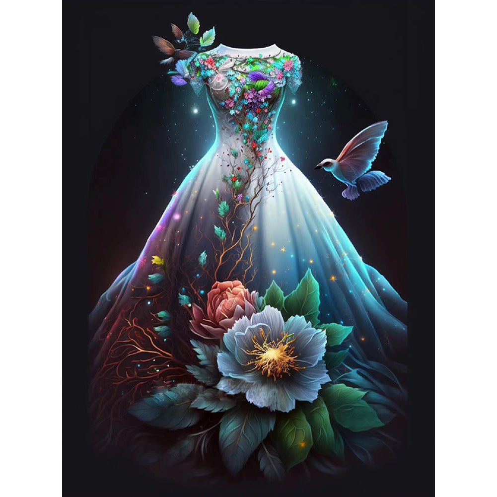 Dream Wedding Dress - Full Round Drill Diamond Painting 30*40CM