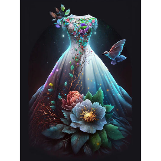 Dream Wedding Dress - Full Round Drill Diamond Painting 30*40CM