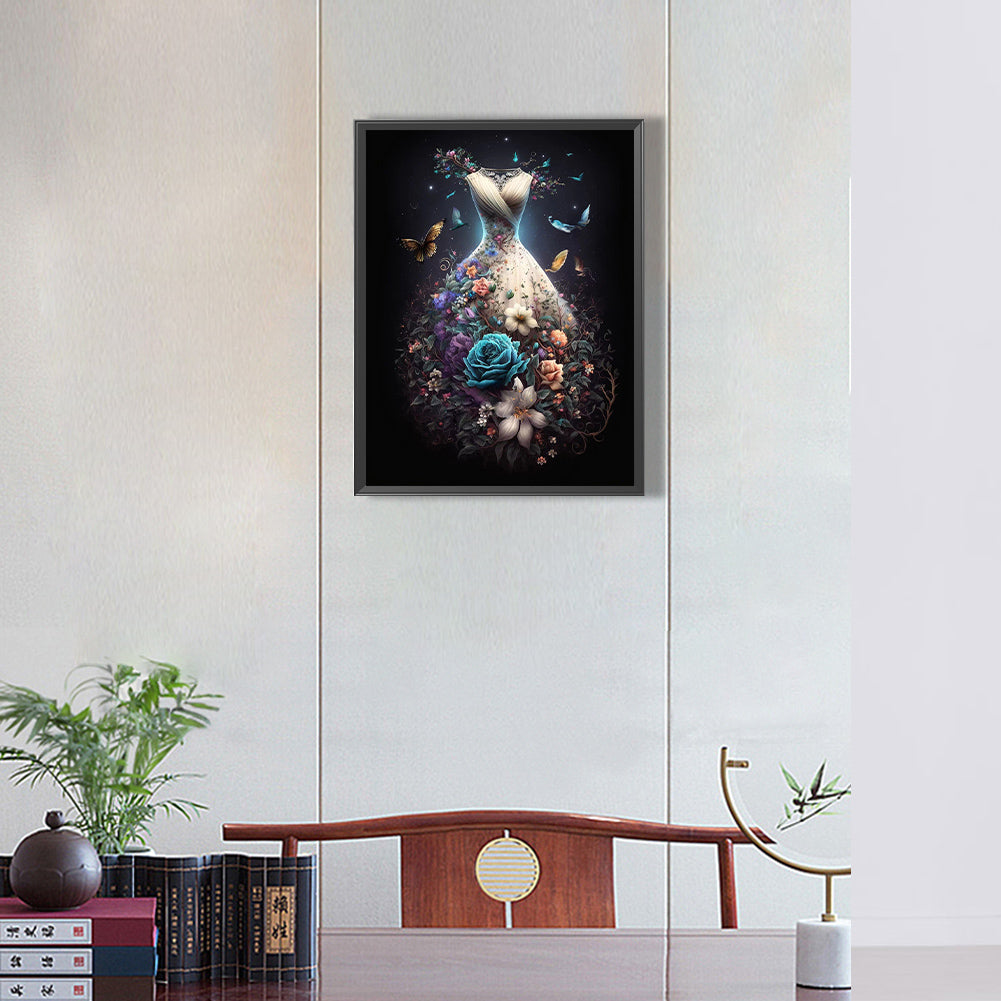 Dream Wedding Dress - Full Round Drill Diamond Painting 30*40CM