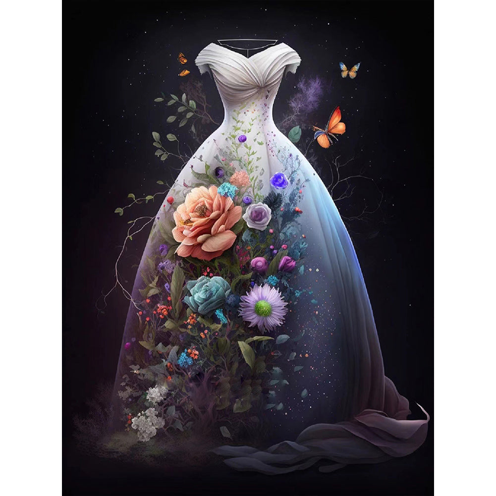 Dream Wedding Dress - Full Round Drill Diamond Painting 30*40CM