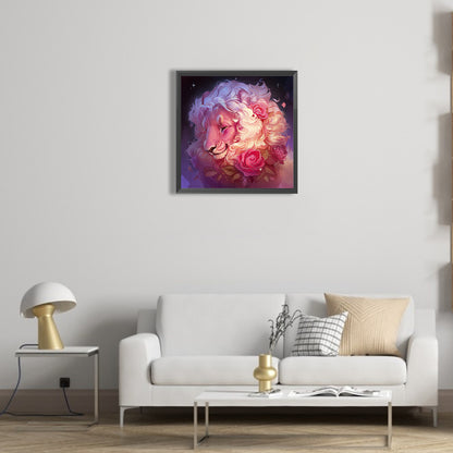 Rose Lion 40*40Ccm(canvas) full round drill diamond painting
