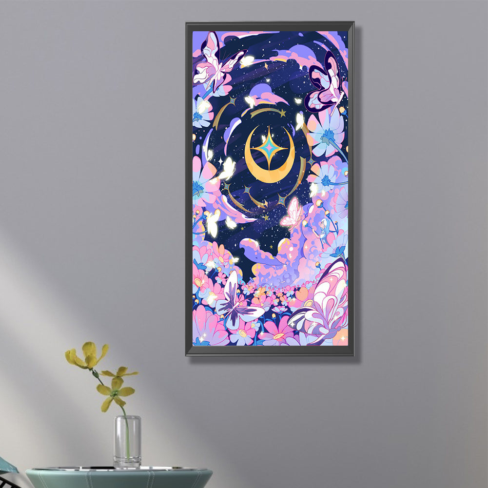 Starry Sky Flowers 30*70Ccm(canvas) full round drill diamond painting