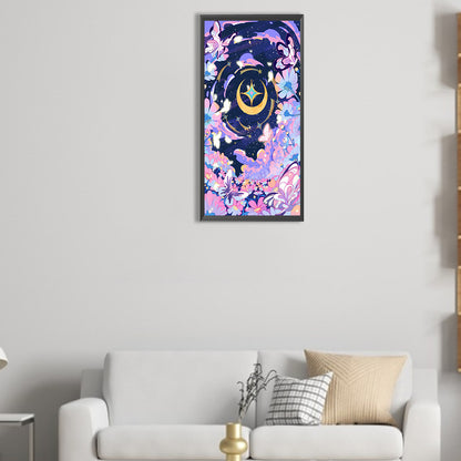 Starry Sky Flowers 30*70Ccm(canvas) full round drill diamond painting