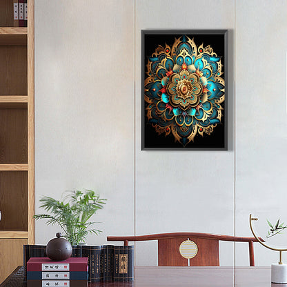 Metal Mandala-O640*50cm(canvas) full-round drill diamond painting