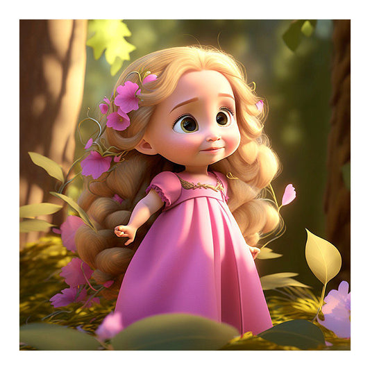 Rapunzel Cartoon Version - Full Round Drill Diamond Painting 30*30CM