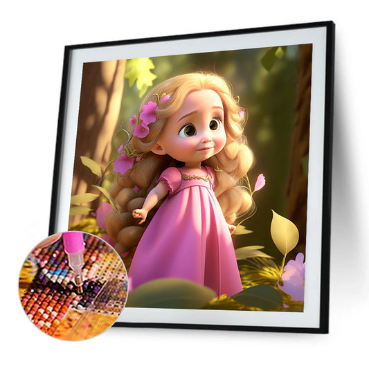 Rapunzel Cartoon Version - Full Round Drill Diamond Painting 30*30CM