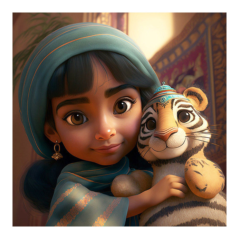 Princess Jasmine Cartoon Version - Full Round Drill Diamond Painting 30*30CM