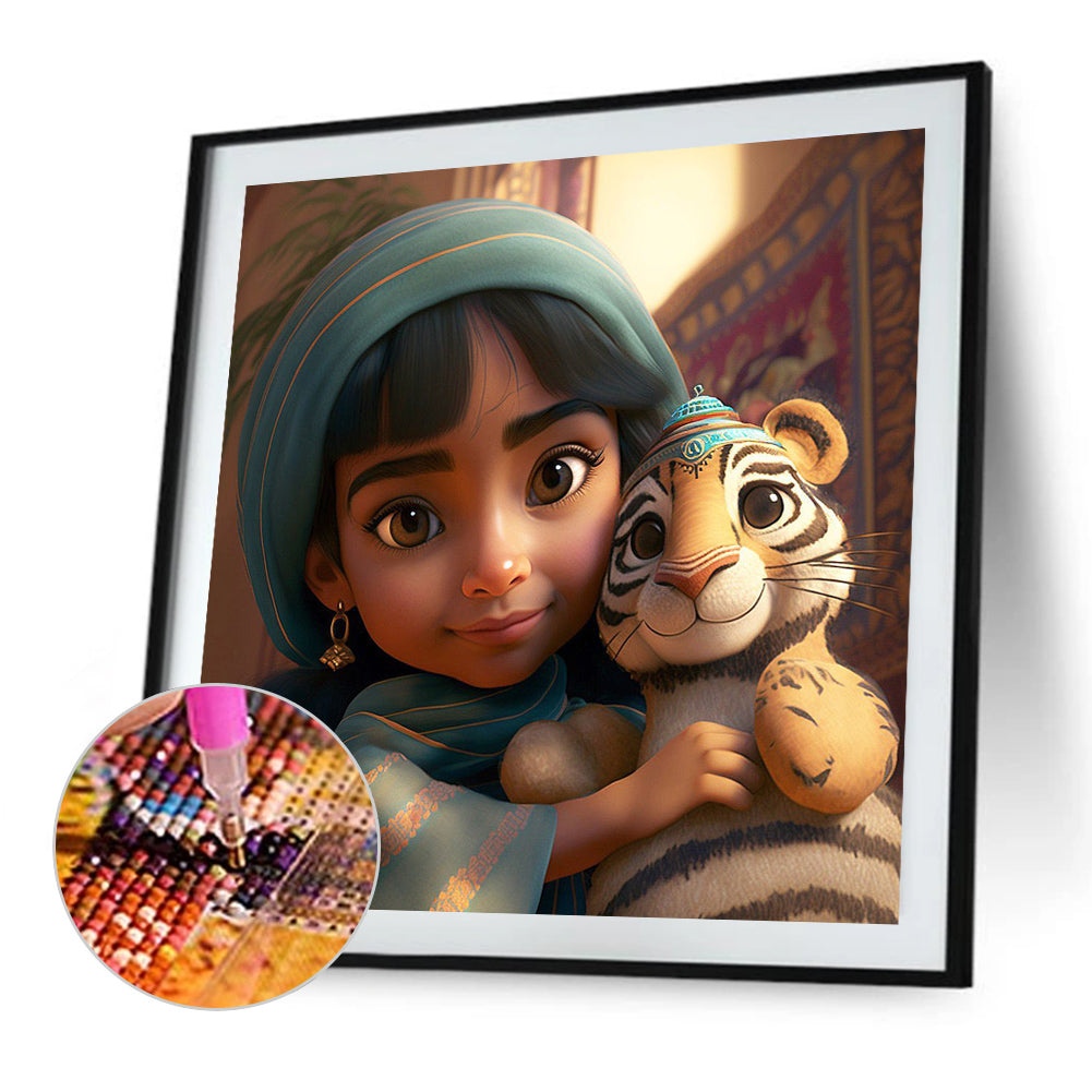 Princess Jasmine Cartoon Version - Full Round Drill Diamond Painting 30*30CM