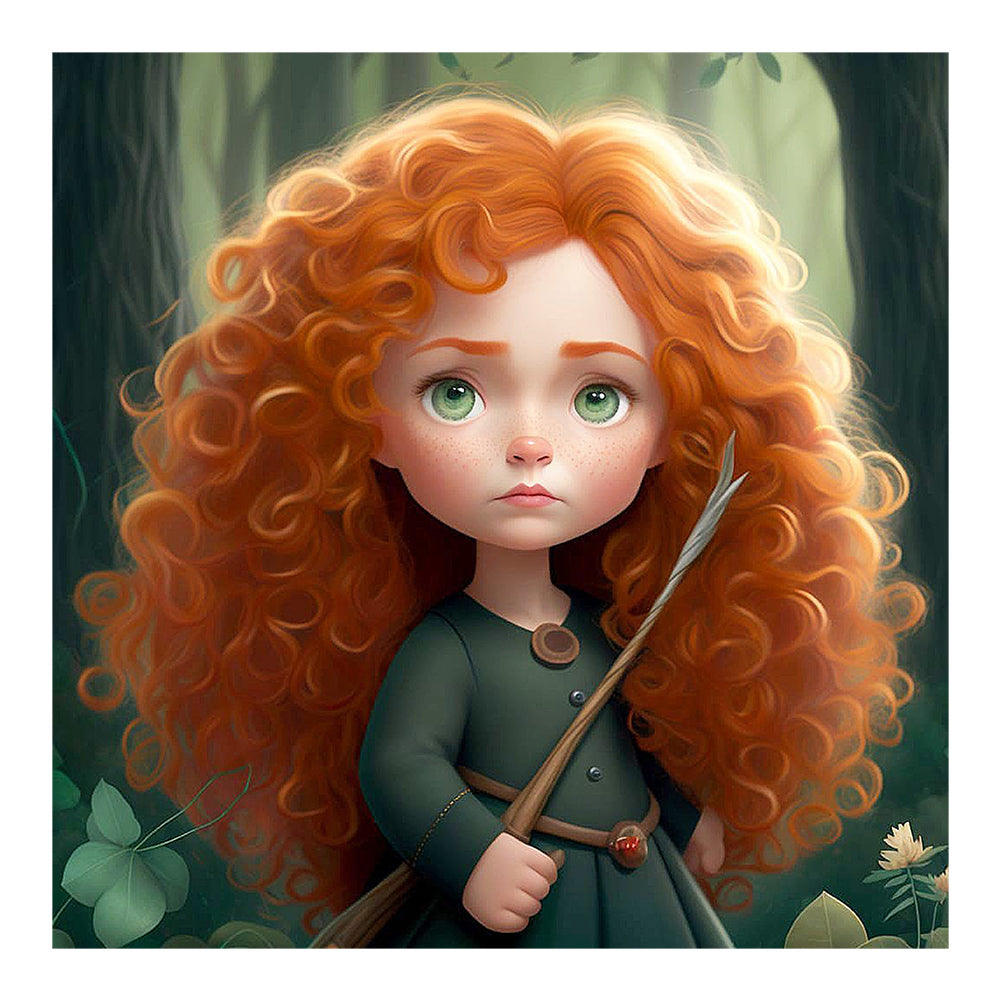 Merida Cartoon Version - Full Round Drill Diamond Painting 30*30CM