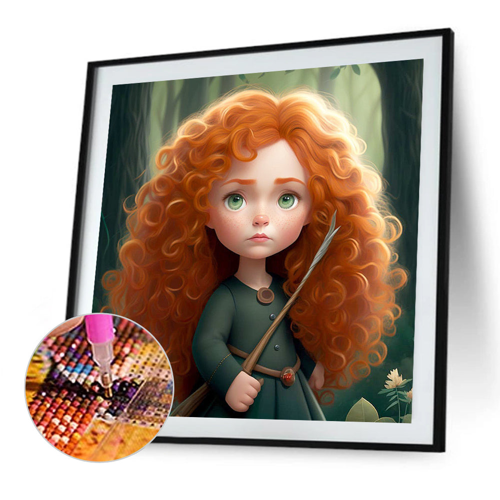 Merida Cartoon Version - Full Round Drill Diamond Painting 30*30CM