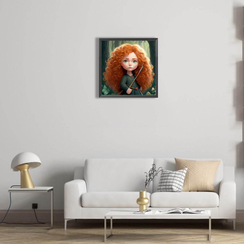 Merida Cartoon Version - Full Round Drill Diamond Painting 30*30CM