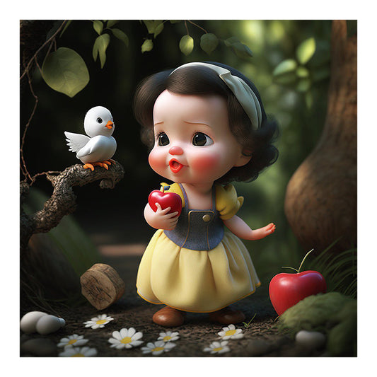 Snow White Cartoon Version - Full Round Drill Diamond Painting 30*30CM