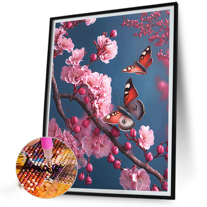 Cherry Blossom Butterfly - Full Square Drill Diamond Painting 50*60CM