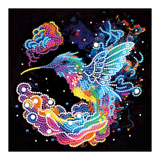 Colorful Hummingbird - Special Shaped Drill Diamond Painting 30*30CM