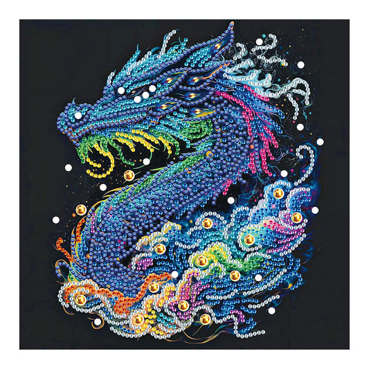 Colorful Chinese Dragon - Special Shaped Drill Diamond Painting 30*30CM