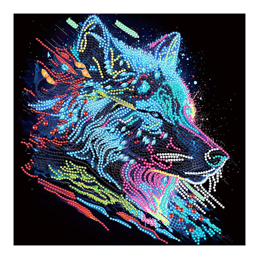 Color Wolf - Special Shaped Drill Diamond Painting 30*30CM