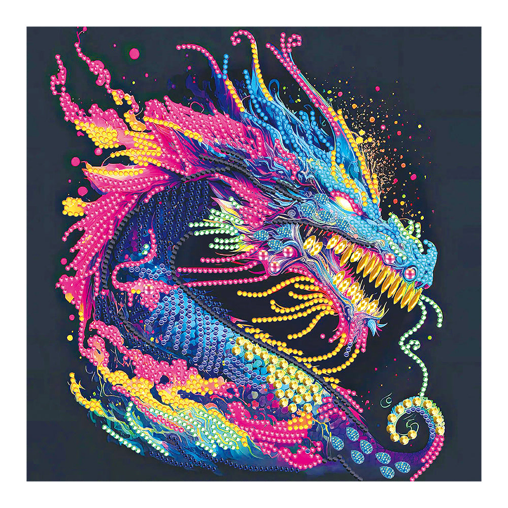 Color Dragon - Special Shaped Drill Diamond Painting 30*30CM