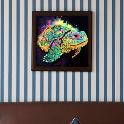 Colored Sea Turtle - Special Shaped Drill Diamond Painting 30*30CM